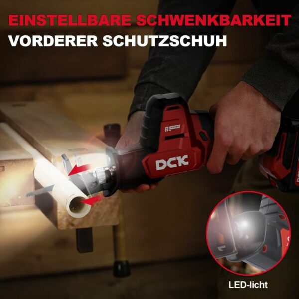 DCK Tools KDJF22 Akku-Säbelsäge 20V 22mm 3000 SPM - 1x4.0Ah 4