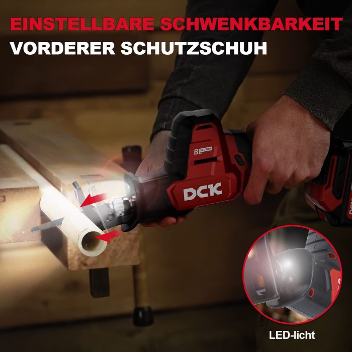 DCK Tools KDJF22 Akku-Säbelsäge 20V 22mm 3000 SPM – 1×4.0Ah 4