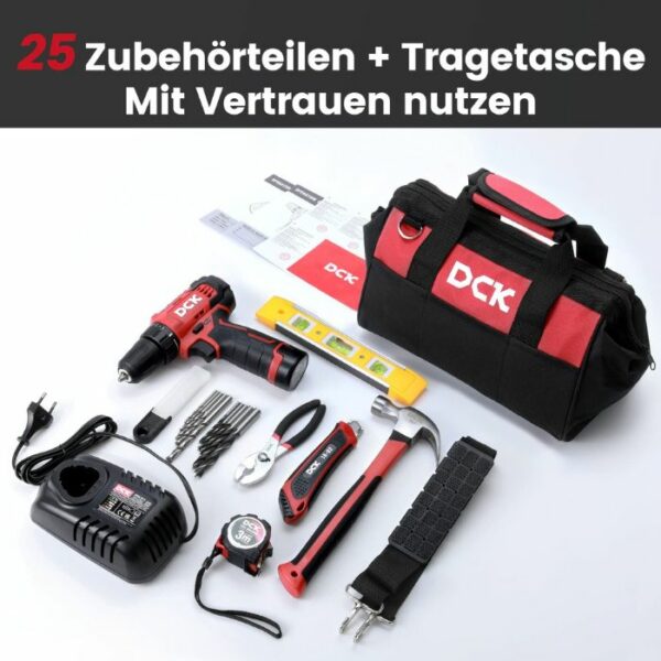 DCK Tools KDJZ23-10 Akku-Bohrschrauber 10mm 35Nm - 1x2.0Ah 5