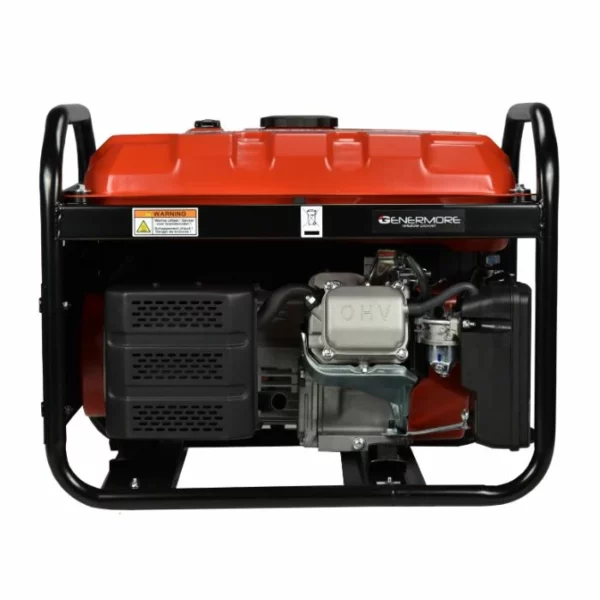 Genermore Generator 3.5kVA Aggregat auf Benzin - G3500-A mit AVR - 1x230V - Back