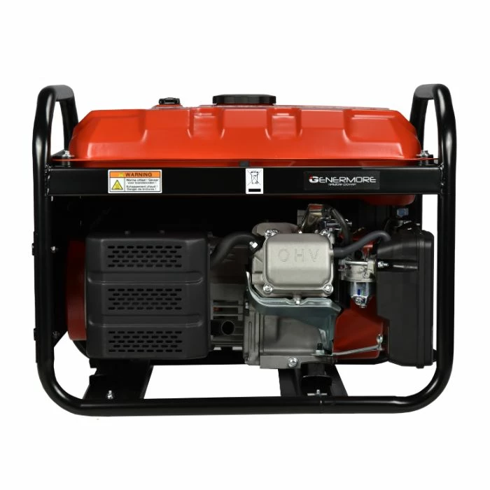 Genermore Generator 3.5kVA Aggregat auf Benzin – G3500-A mit AVR – 1x230V – Back