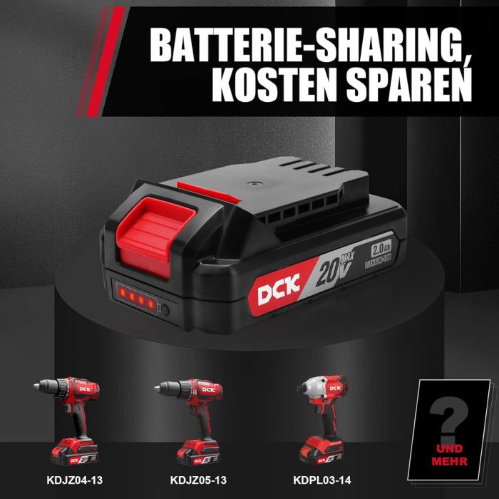 DCK Tools FFBL2020 Akku 20V MAX 2.0Ah 3