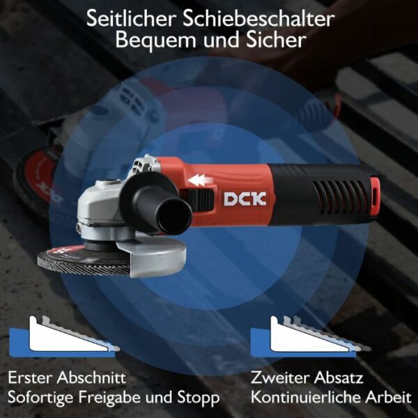 DCK Tools KSM09-125S Winkelschleifers 125 mm 800W - EA-01 4