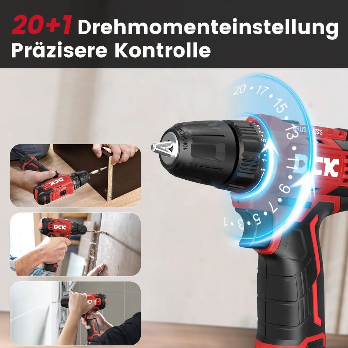 DCK Tools KDJZ23-10 Akku-Bohrschrauber 10mm 35Nm – 1×2.0Ah 4