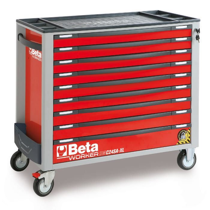 Beta 2400S XL9_E-XXL Gereedschapswagen Actie – 716-delige set Rood